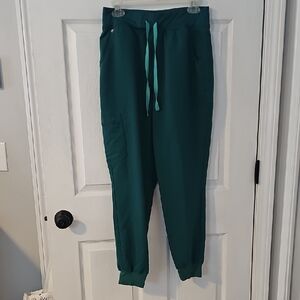 FIGS Hunter Green Joggers Medium